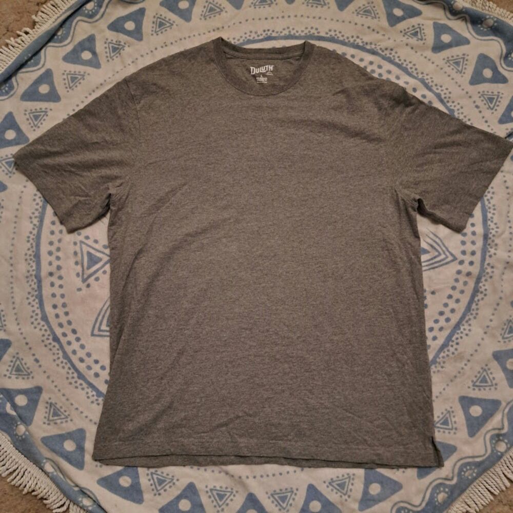 Duluth Trading Co Heavyweight Longtail Tee Gray L